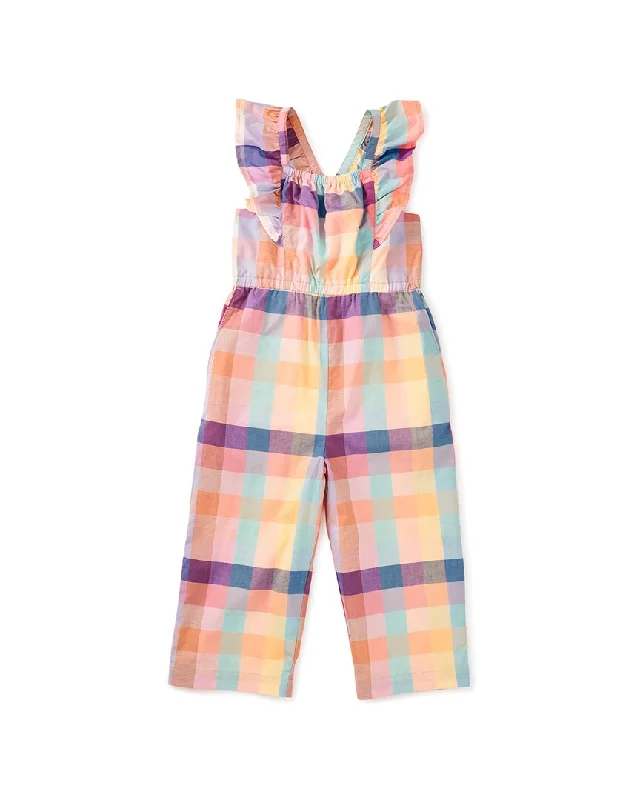 Women Wear Online Tea Collection Flutter Strap Jumpsuit