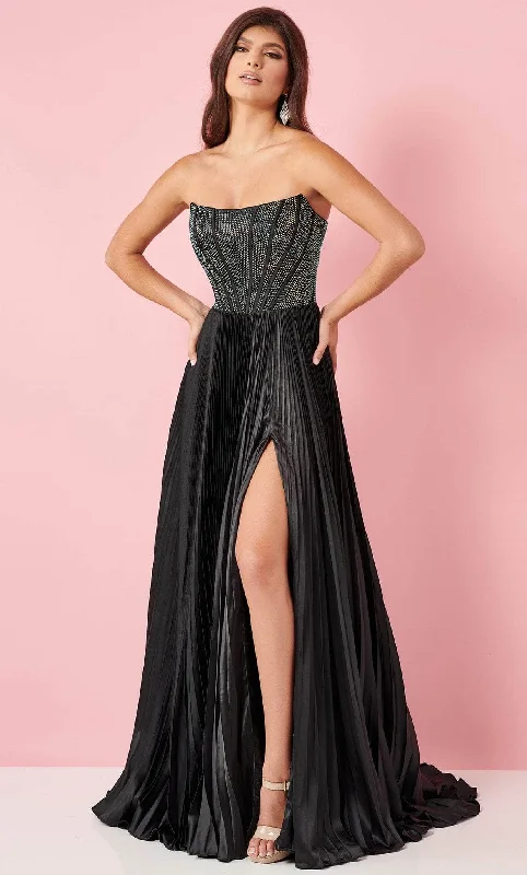 Trendy Attire For Her Rachel Allan 70323 - Beaded Scoop Neck Prom Gown