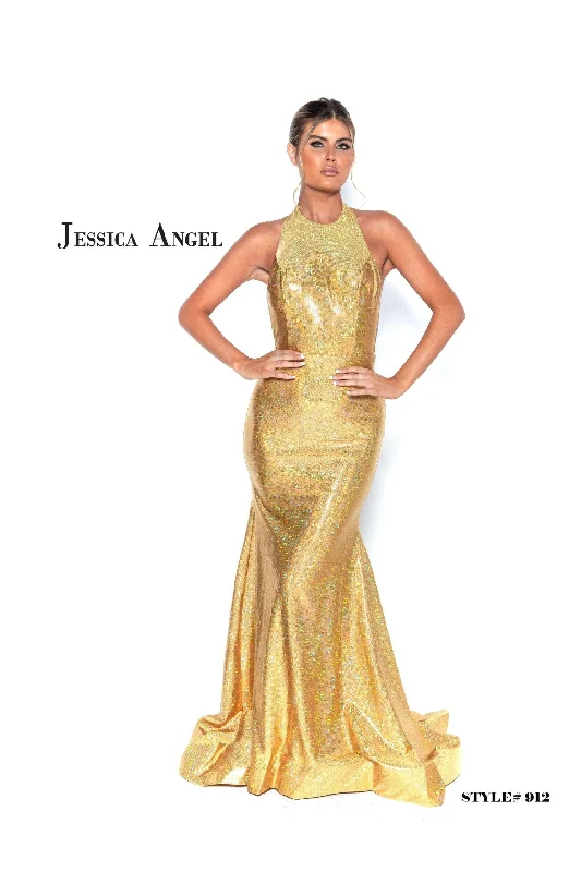 You'Ll Love Us Because Jessica Angel Long Halter Formal Prom Dress 912