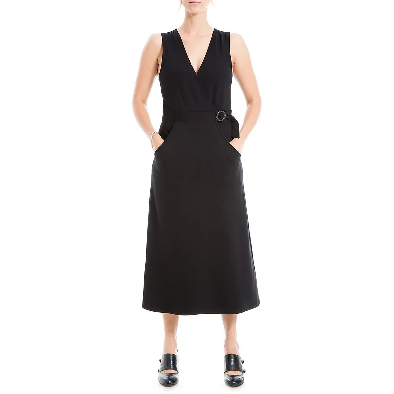 Flash Sale Online Max Studio Womens Ponte V-Neck Midi Dress