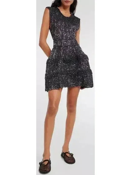 Odd Size Clearance Sale Archetypes Sequined Stretch-knit Crino Mini Dress