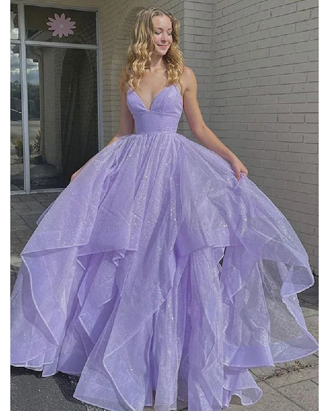 Big Discounts Fancy Lavender Ball gown Girls Sweet 16 Prom Dress Quinceanera Gown PL2812