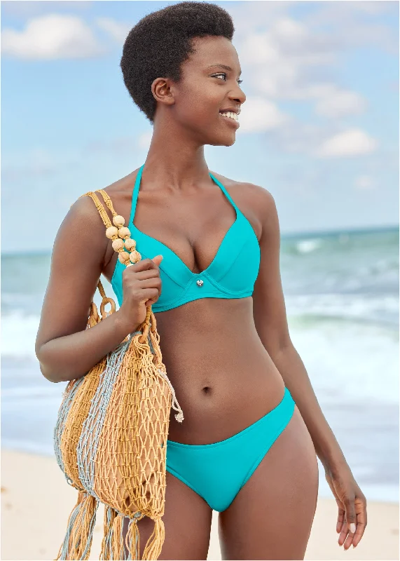 Chic And Comfortable My Favorite Bra Top - Aqua Reef