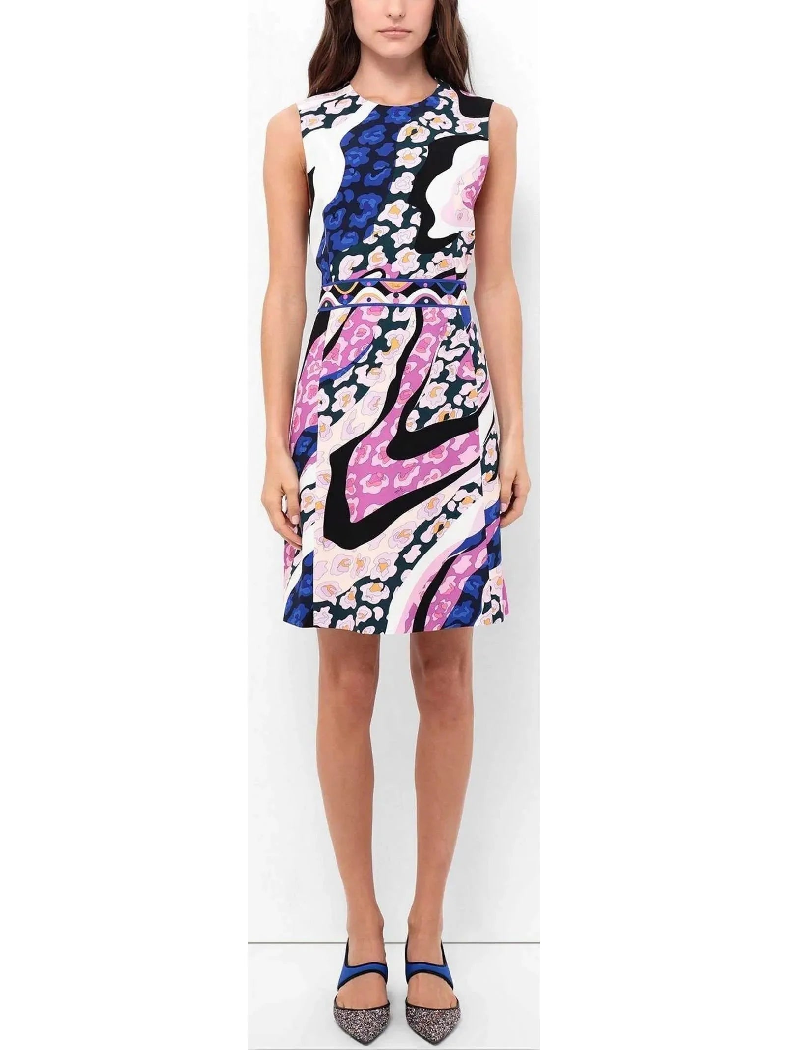 Huge Price Cut Printed Abstract Mini Dress in Multicolor