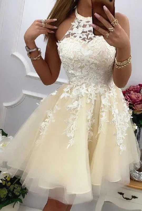 Limited Edition Women Lace Prom Dresses Short Cocktail Gowns Girls Appliques Homecoming Dresses Short Graduation Dress YHD267