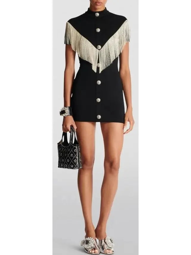 Women’s Clothing for All Occasions Fringe-Trim Mini Dress