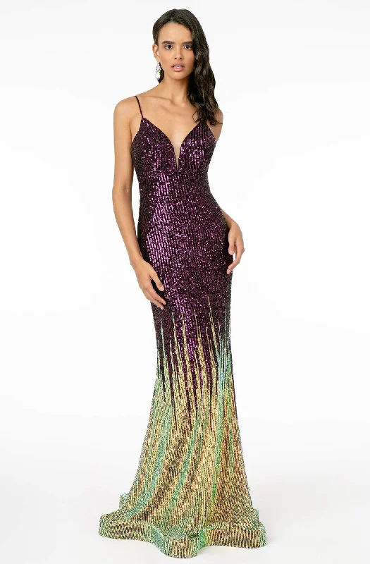 Early Bird Offer GLS by Gloria - GL2899 Deep V-Neck Allover Sequin Mermaid Gown