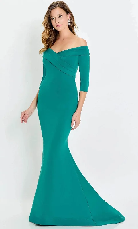 Ride The Style Wave Montage by Mon Cheri M540 - Quarter Sleeve Mermaid Evening Gown