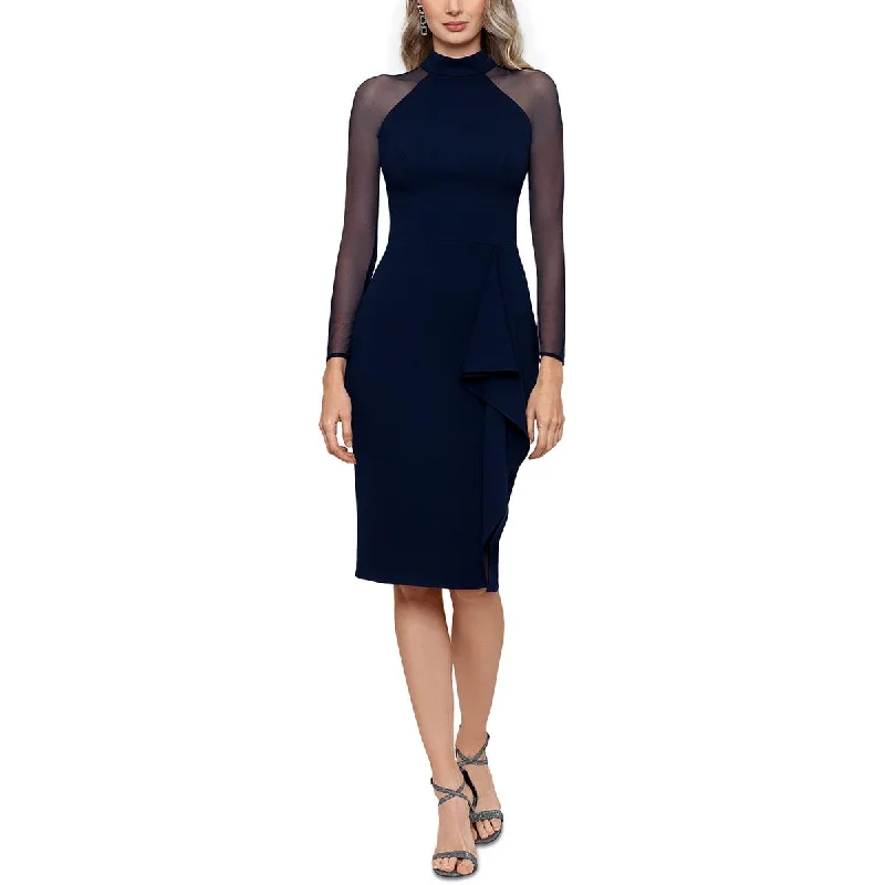 Clothes For Sale Betsy & Adam Womens Illusion Long Sleeve Midi Dress