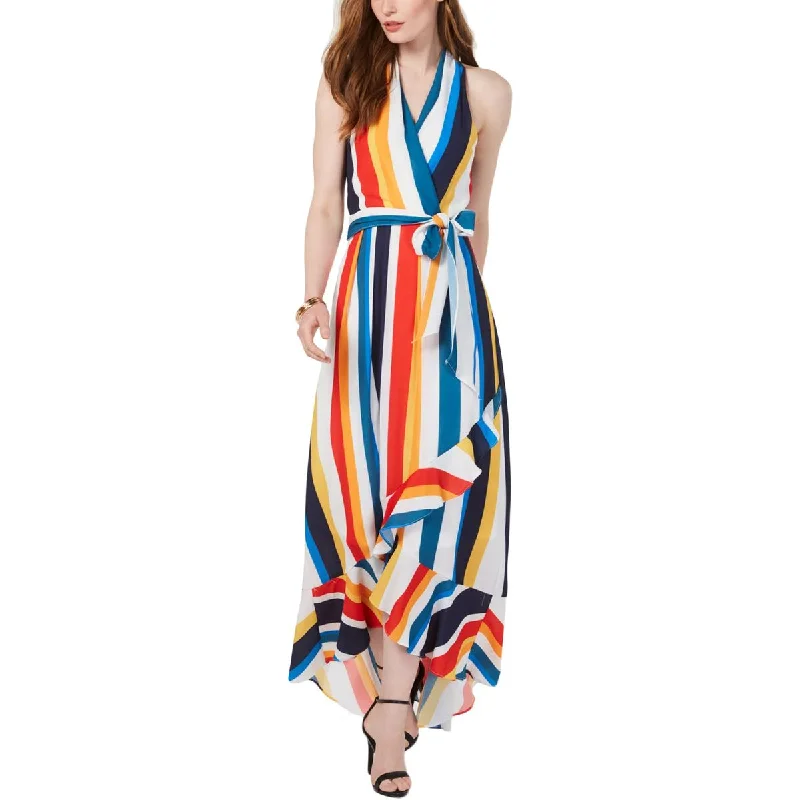 Vintage Women’s Fashion Julia Jordan Womens Striped Sleeveless Maxi Dress