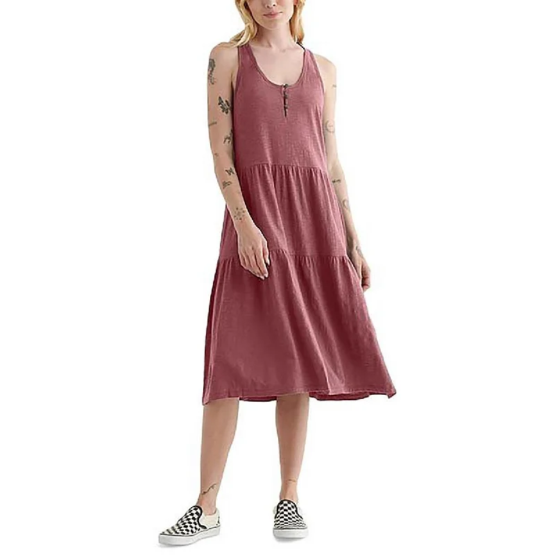 Best Deals Of The Season Lucky Brand Womens Tiered Sleeveless Midi Dress