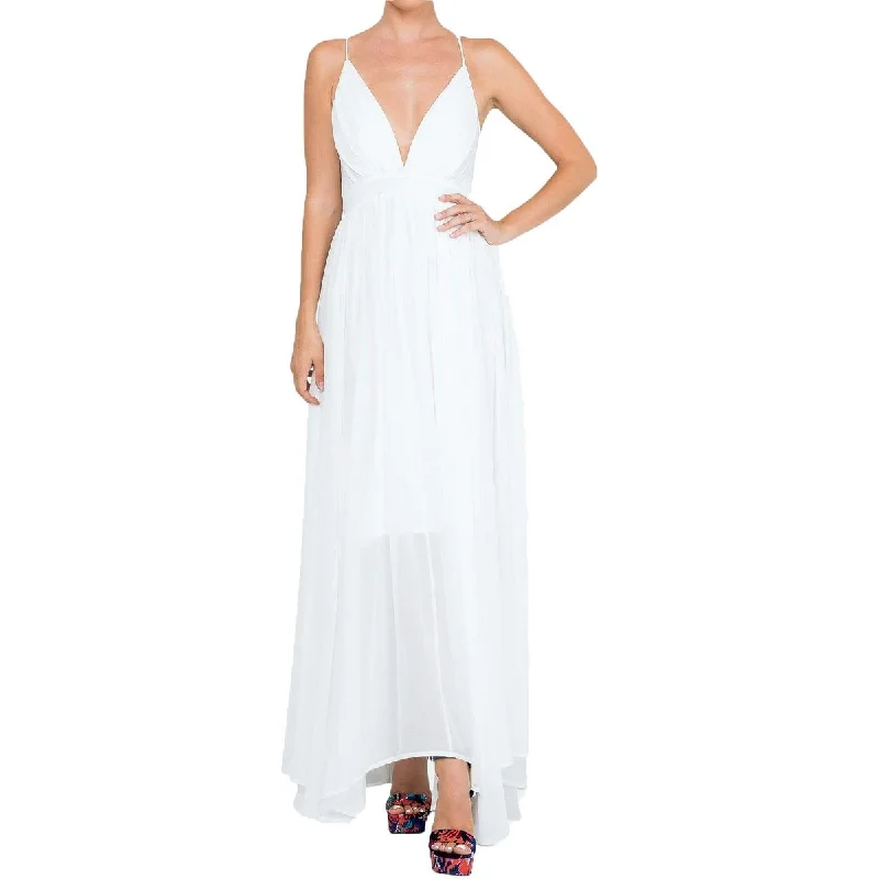 Trendy Urban Attire Meghan LA Womens Full Length V-Neck Maxi Dress