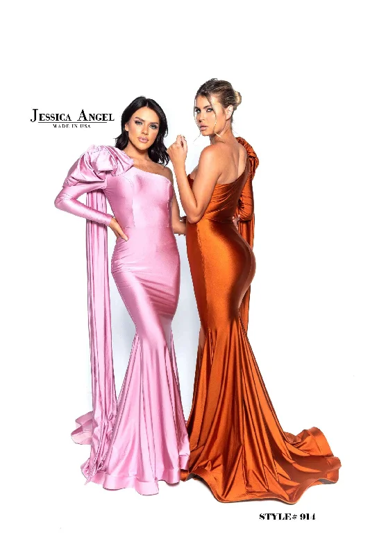 Stylish Statements Jessica Angel Long One Shoulder Formal Dress 914