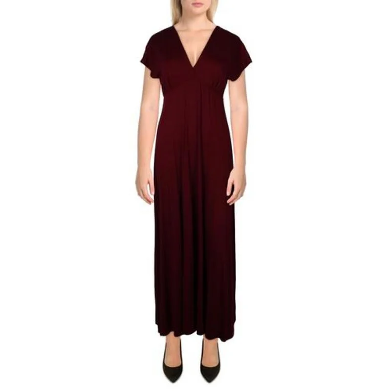 Gift Ideas 24seven Comfort Apparel Womens Plus Knit Sleeveless Maxi Dress