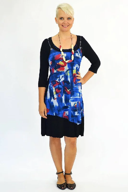 Latest Fashion for Women Blue Red Floral Tunic