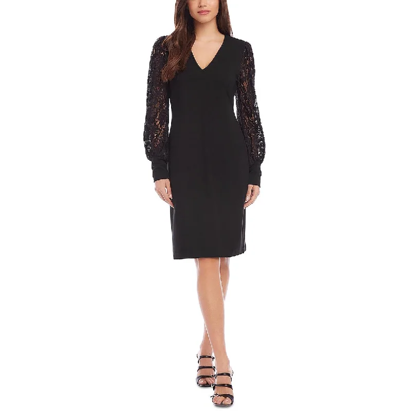 Embrace New Fashion Karen Kane Womens Lace V-Neck Midi Dress