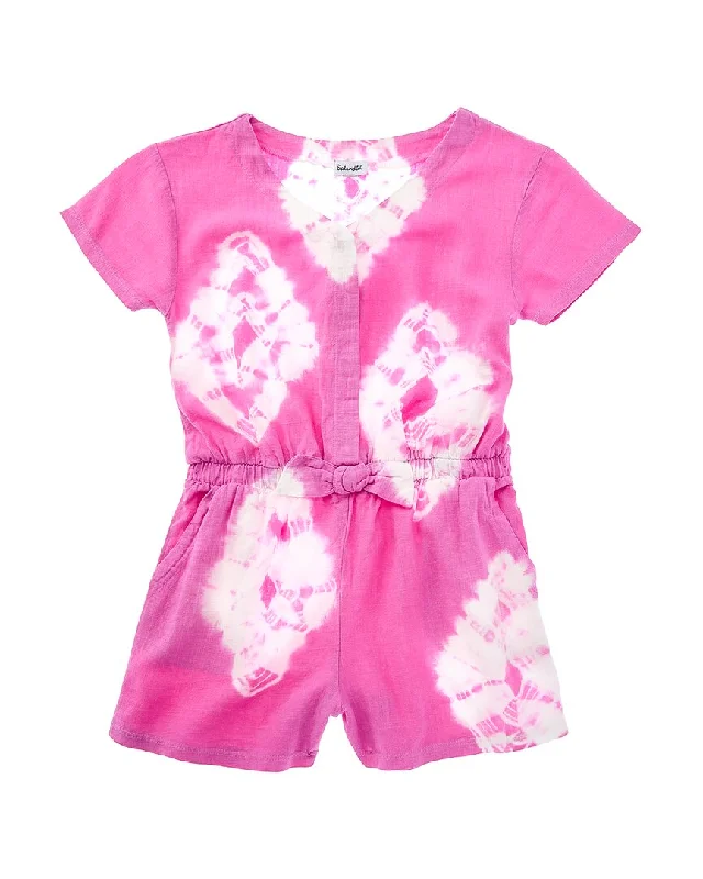 Minimalist Style Splendid Topaz Tie-Dye Linen-Blend Romper