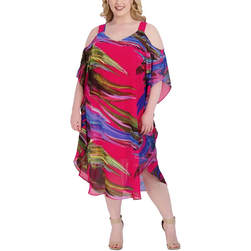 New Styles Just In Robbie Bee Womens Plus Space Dye Chiffon Maxi Dress