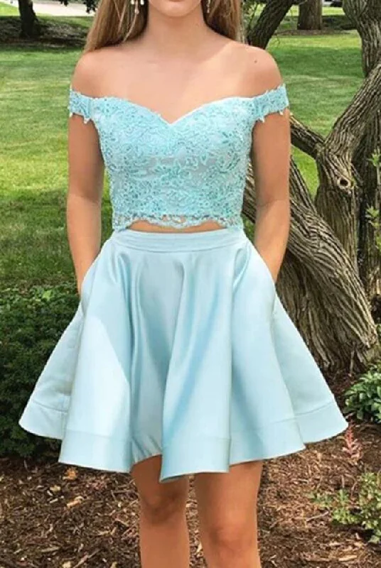 Summer Deals Women Lace Prom Dresses Short Cocktail Gowns Girls Appliques Homecoming Dresses Short Graduation Dress YHD273