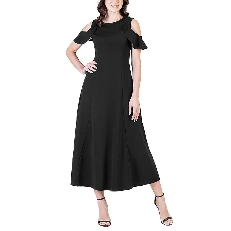 Browse Our Top Products 24seven Comfort Apparel Womens Plus Maxi Cold Shoulder Maxi Dress