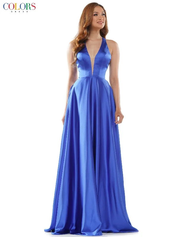 Summer Deals Colors 2633 Colors Long Halter Formal Prom Dress