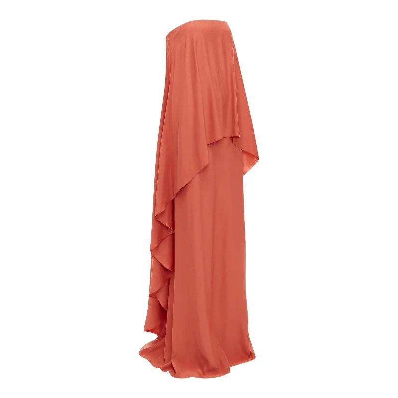 Trendy Boutiques Online Lanvin silk burnt strapless tie column maxi gown