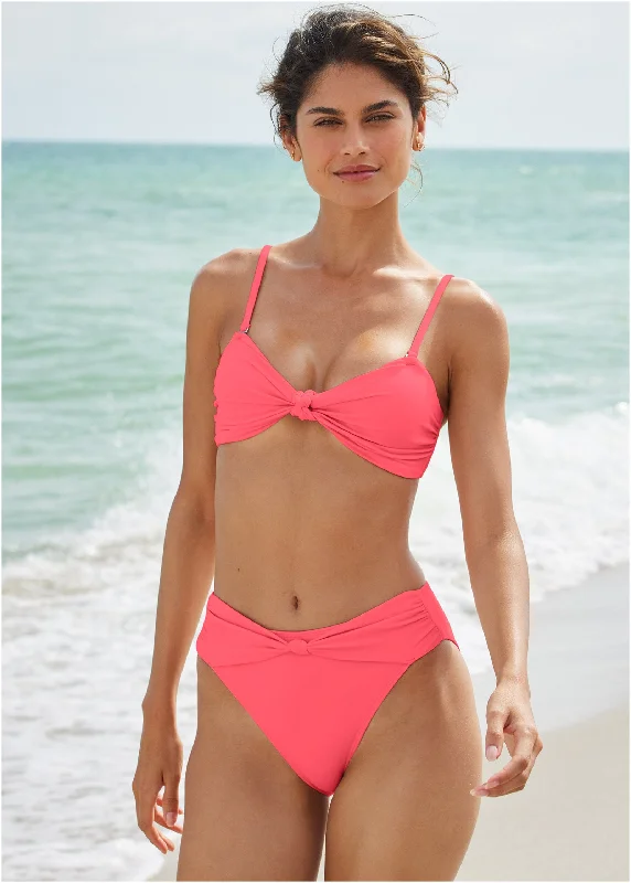 Clothes Women Triangle Bikini Top - Ocean Coral