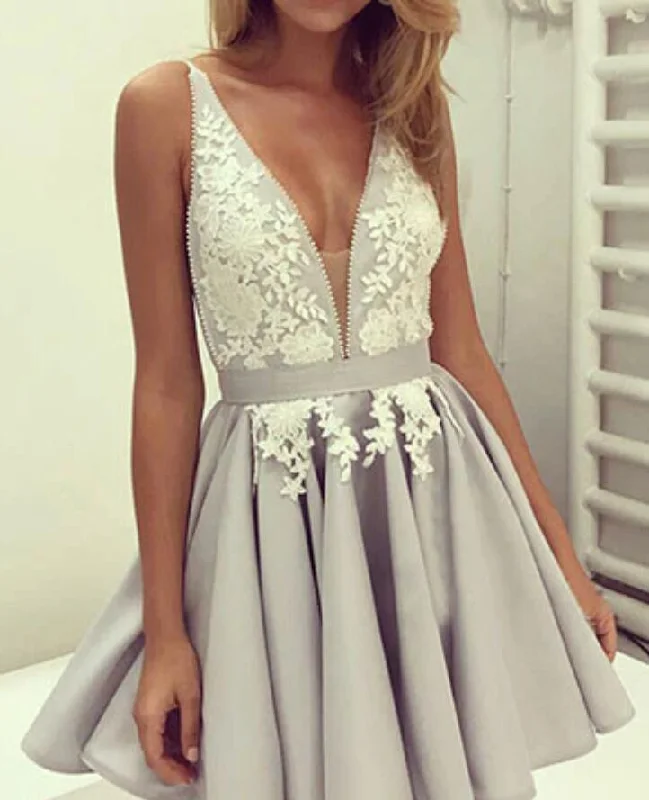 The Latest Trends Women Appliques Prom Dresses Short Cocktail Gowns Girls Homecoming Dresses Short Graduation Dress YHD223