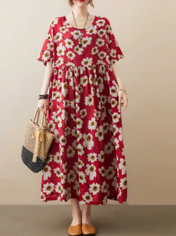 Everyday Women’s Fashion Trends Giving Love Floral Smock Dress