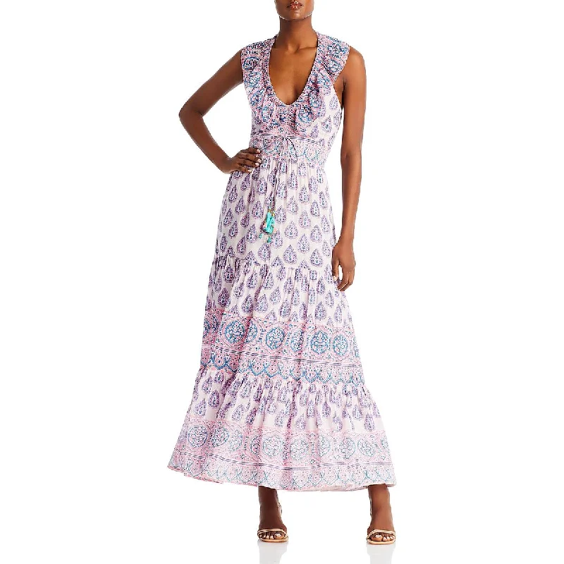 Discover Now Bell by Alicia Bell Womens Allie Ruffled Printed Maxi Dress