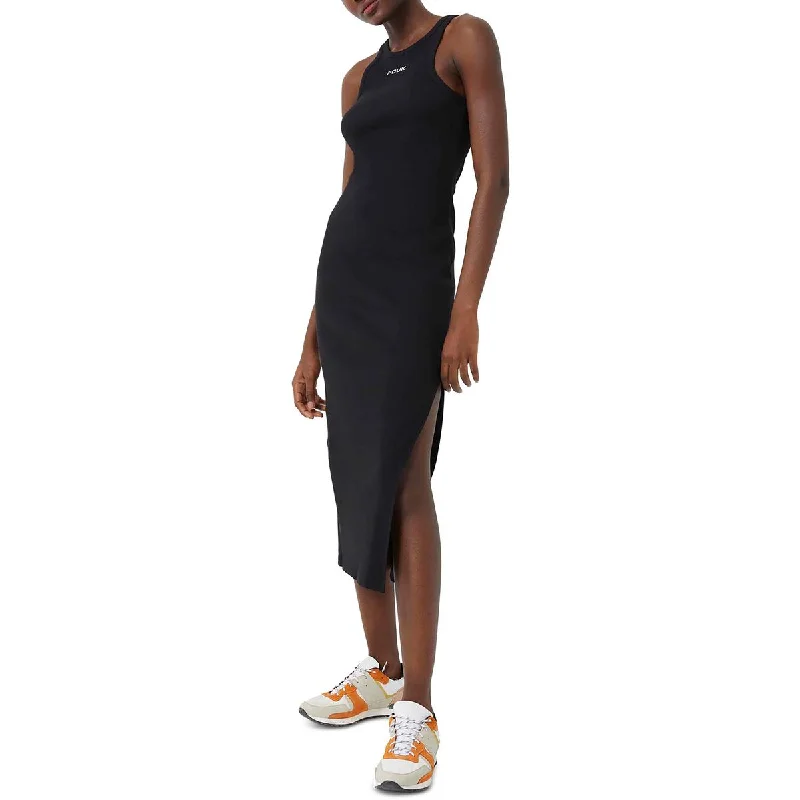 Trend Forward Threads For Her French Connection Womens Ribbed Slit Midi Dress