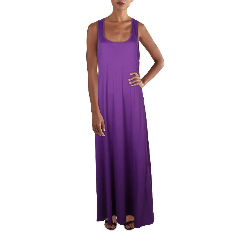 Runway Inspired Wear 24seven Comfort Apparel Womens Plus Scoop Neck Sleeveless Maxi Dress