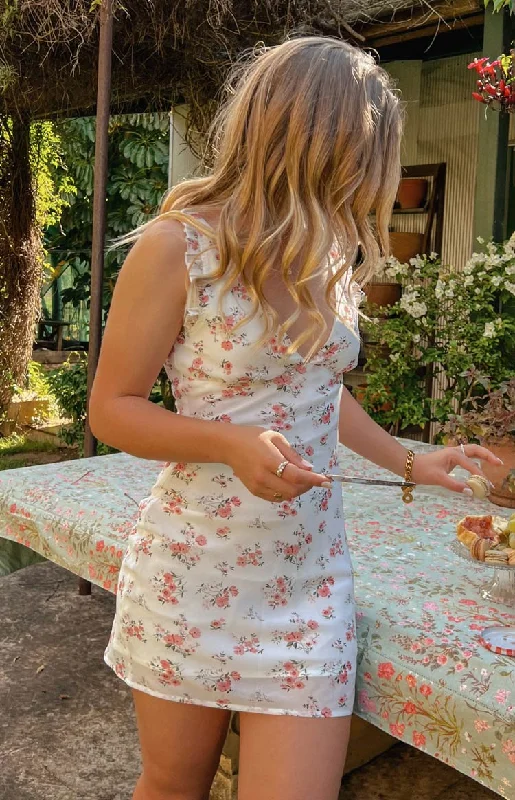 Discover Now Albie White Floral Mini Dress