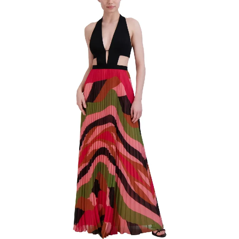 Sale For Women BCBGMAXAZRIA Womens Full Length Halter Maxi Dress