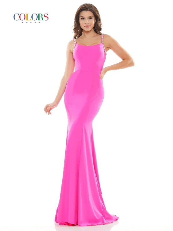 High Street Women’s Fashion for Trendy Shoppers Colors 2695 Colors Long Formal Fitted Prom Dress