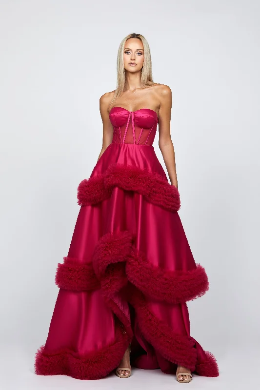 Seasonal Trends Mulligan Strapless Tiered Ball Gown