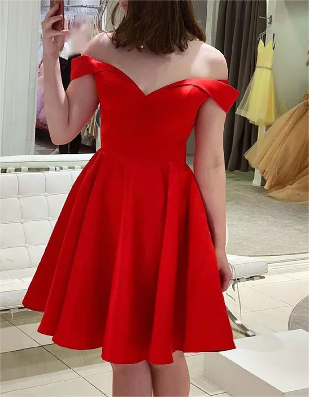 Women’s Clothing for Every Season and Trend Women A-Line Homecoming Dresses Mini Girls Off the Shoulder Cocktail Party Gowns YHD335