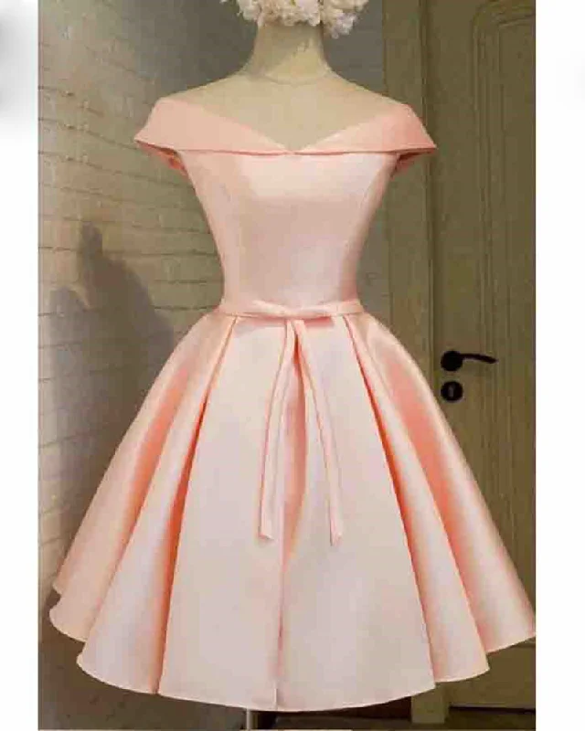 Sales Clothes Pink Short Prom Dress Girls 8th Graduation Semi Formal Party Gown