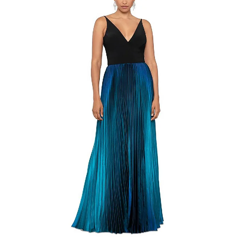 Special Offers Betsy & Adam Womens Petites V Neck Pleated Maxi Dress