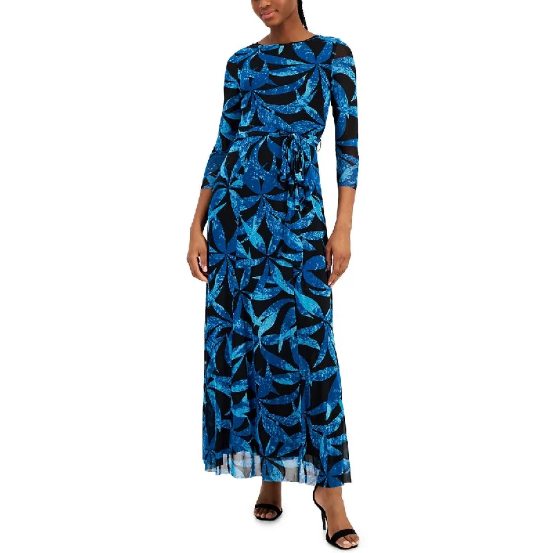 Gorgeous Glamour Collection Anne Klein Womens Printed Long Maxi Dress