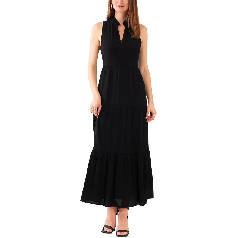 Chic Women’s Outfit Ideas Vince Camuto Womens Ruffled Split Neck Maxi Dress