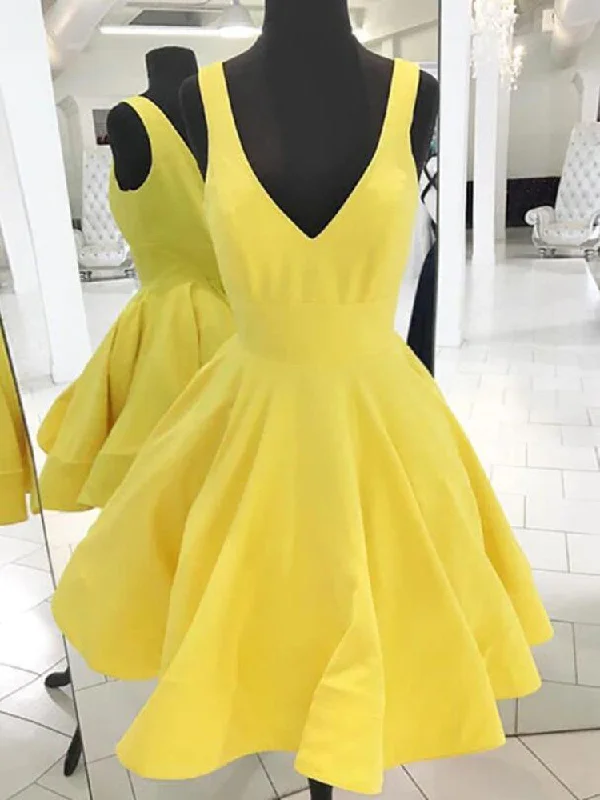 Trendy Threads Women V-Neck Prom Dresses Short Cocktail Gowns Girls Homecoming Dresses Short Graduation Dress YHD221