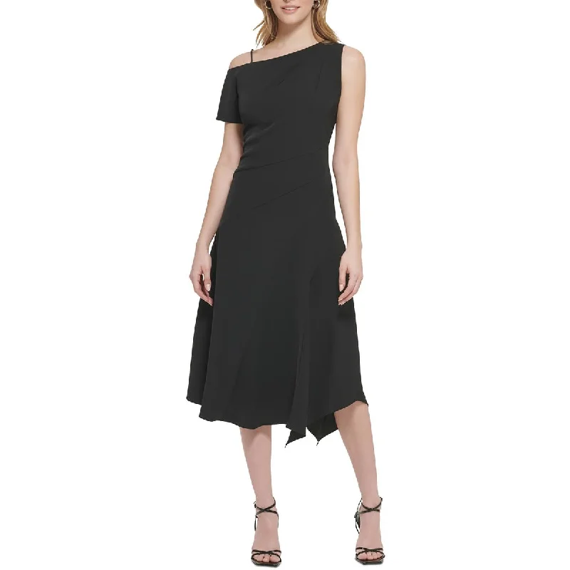 Casual and Comfortable Outfits Calvin Klein Womens Asymmetric Long Maxi Dress