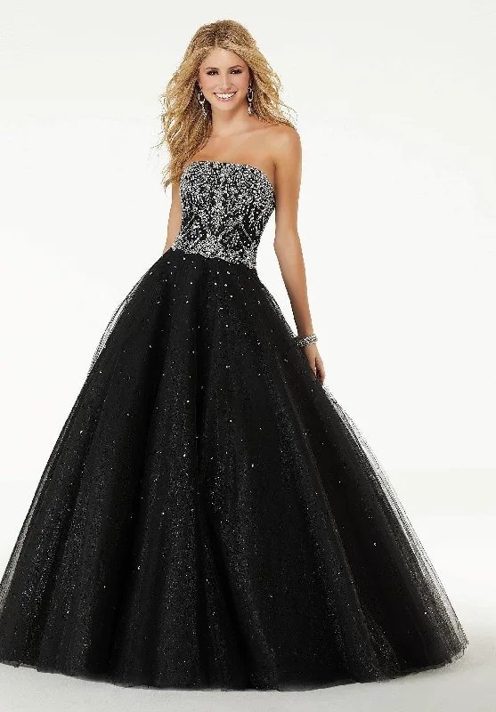 Colorful Clothing Mori Lee - Embellished Strapless Ballgown 45081