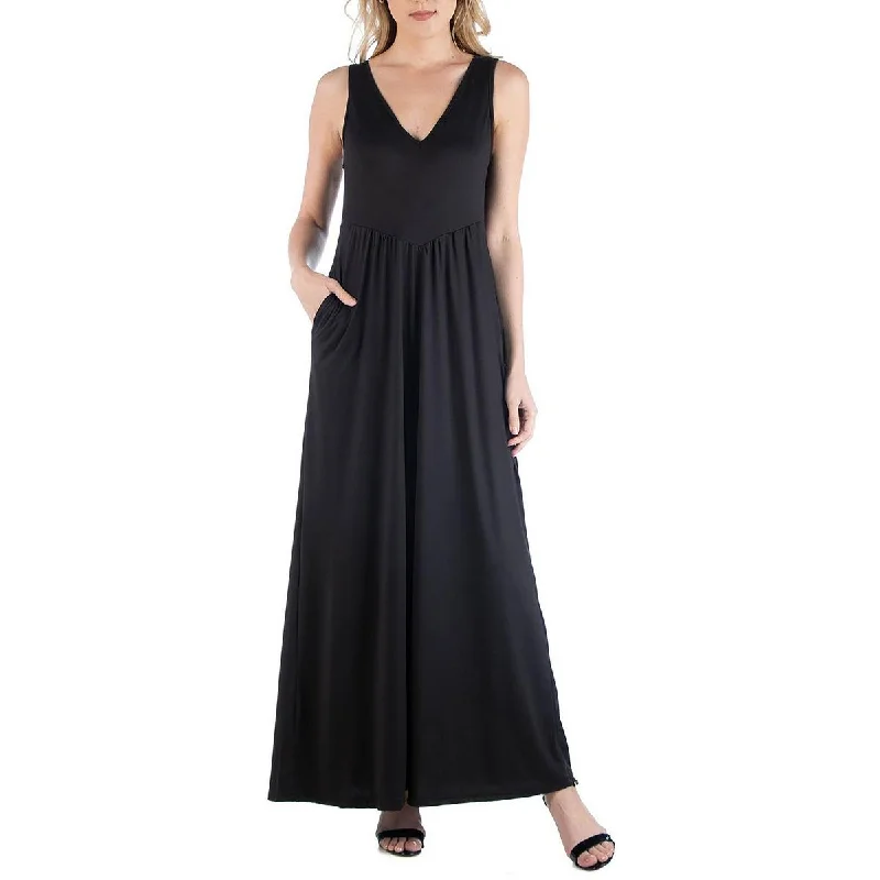 Redefining Women's Style 24seven Comfort Apparel Womens Sleeveless Long Maxi Dress