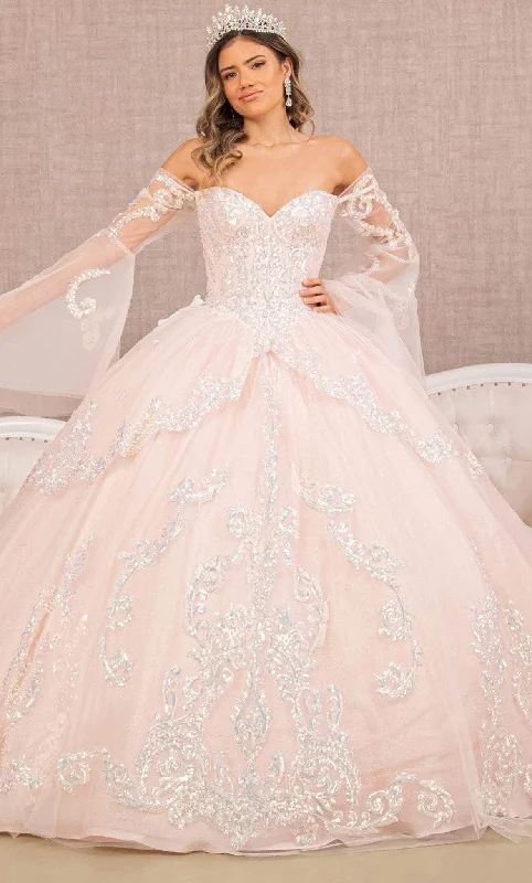 Style Redefined Elizabeth K GL3109 - Bell Sleeve Quinceanera Ballgown