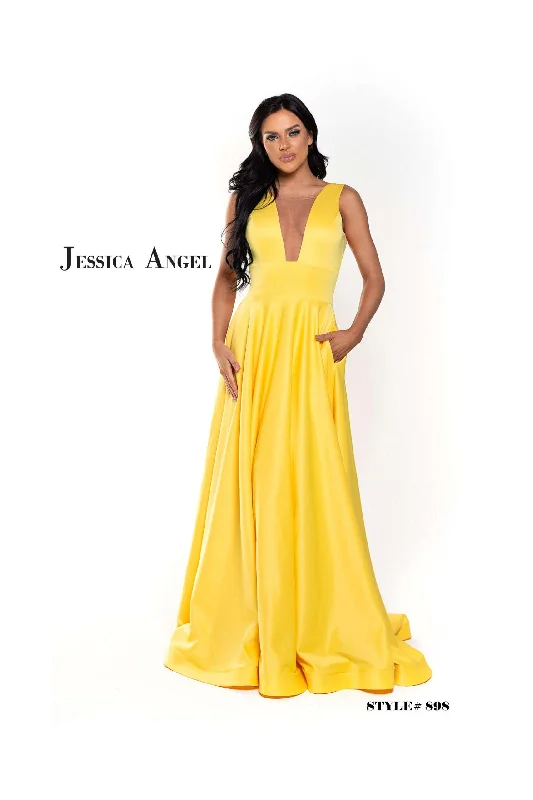 Fashion Forward Jessica Angel Long Sleeveless Formal Prom Dress 898