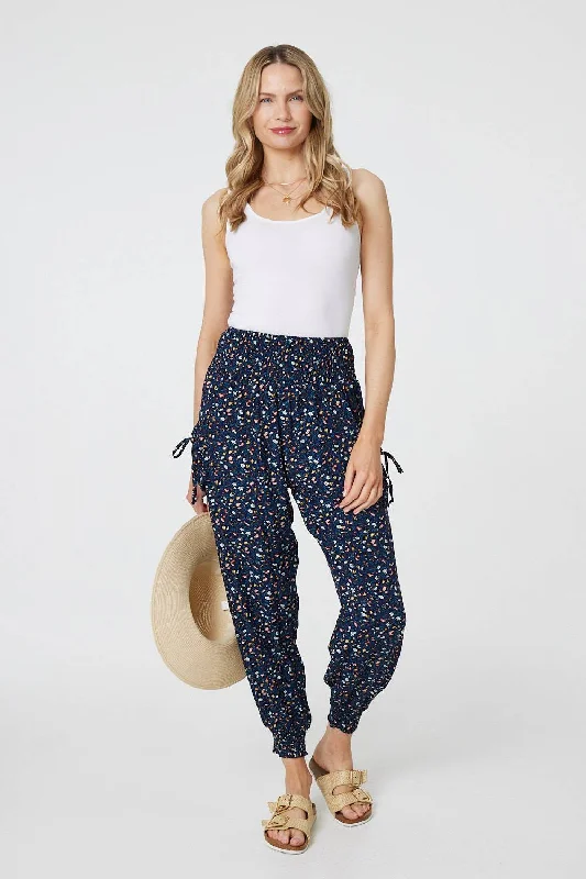 Redefining Women's Style Ditsy Floral High Waist Harem Pants