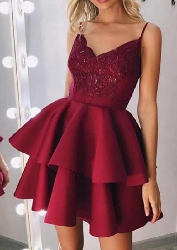 New Styles Just In Women Lace Prom Dresses Short Cocktail Gowns Girls Appliques Homecoming Dresses Short Graduation Dress YHD264