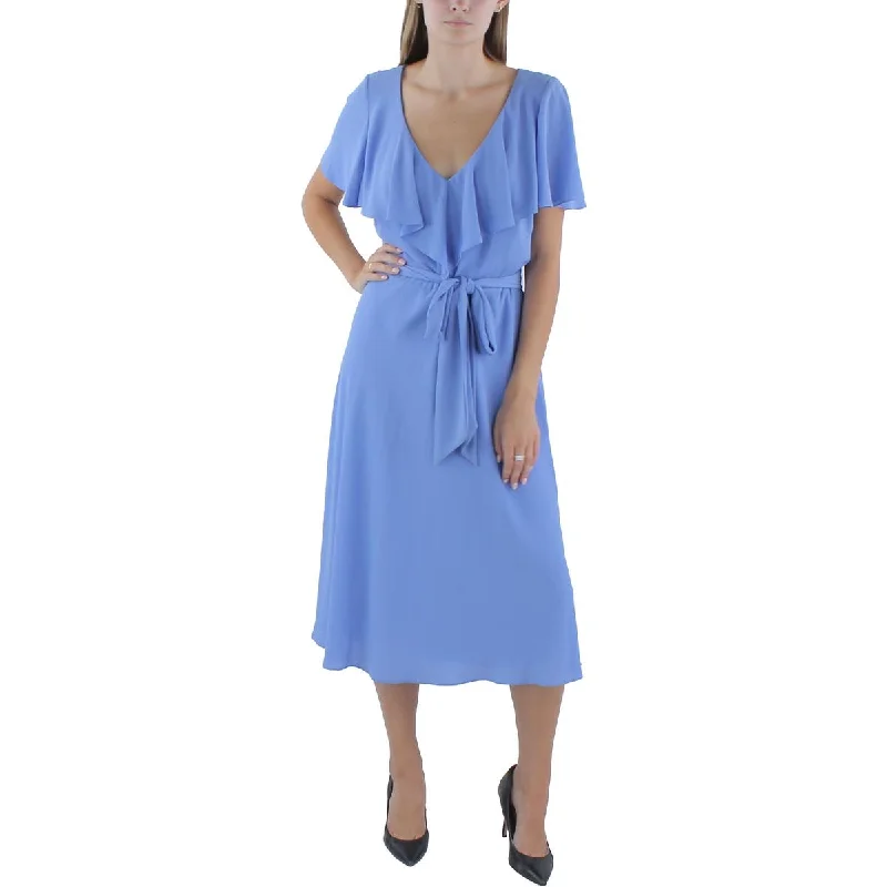 Ride The Style Wave Lauren Ralph Lauren Womens Daytime Belted Midi Dress